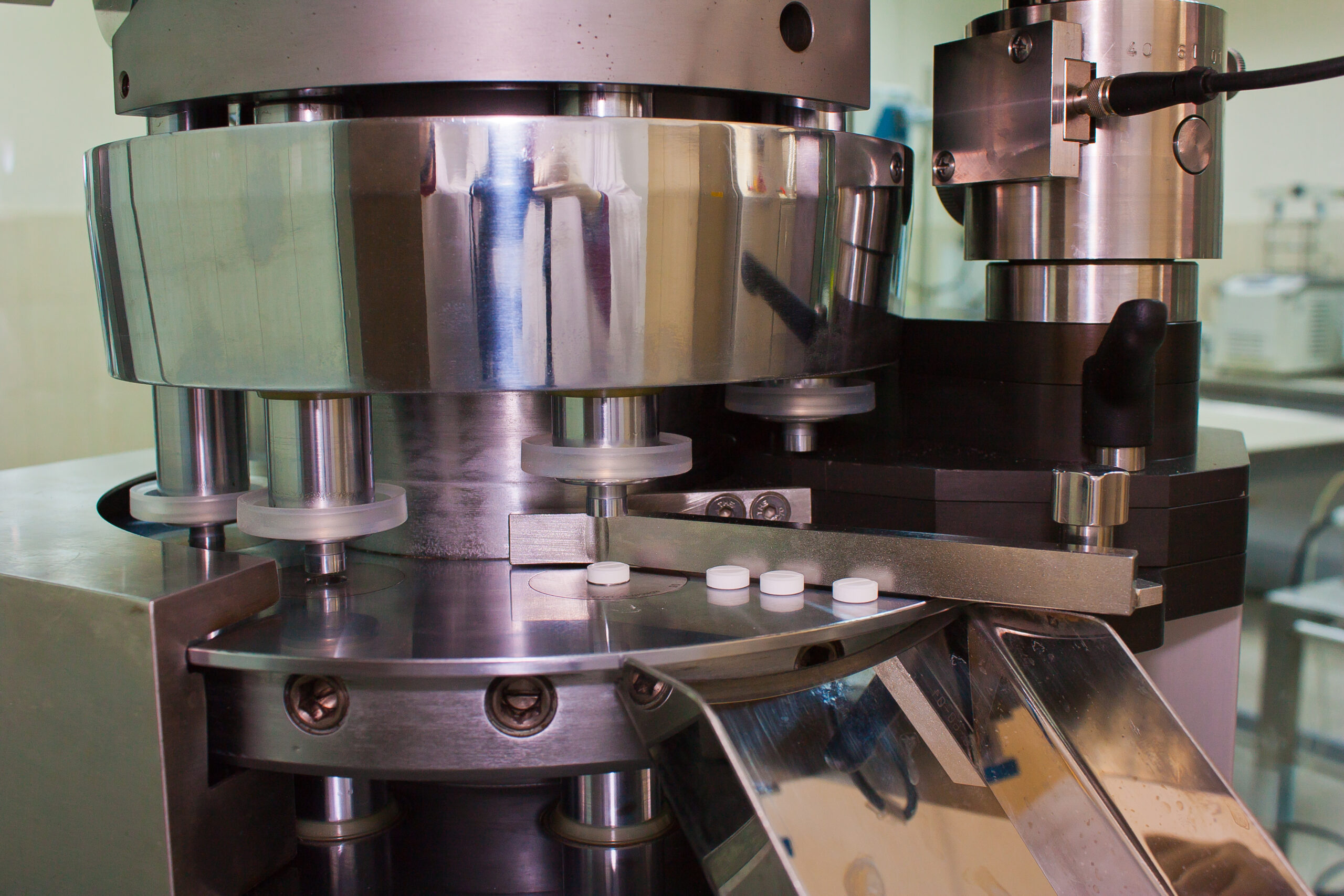 Drug,Tablet,And,Pill,Rotary,Press,Machine,In,In,The