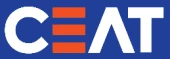 The logo features the word "CEAT" in a bold, sans-serif typeface against a solid blue background.