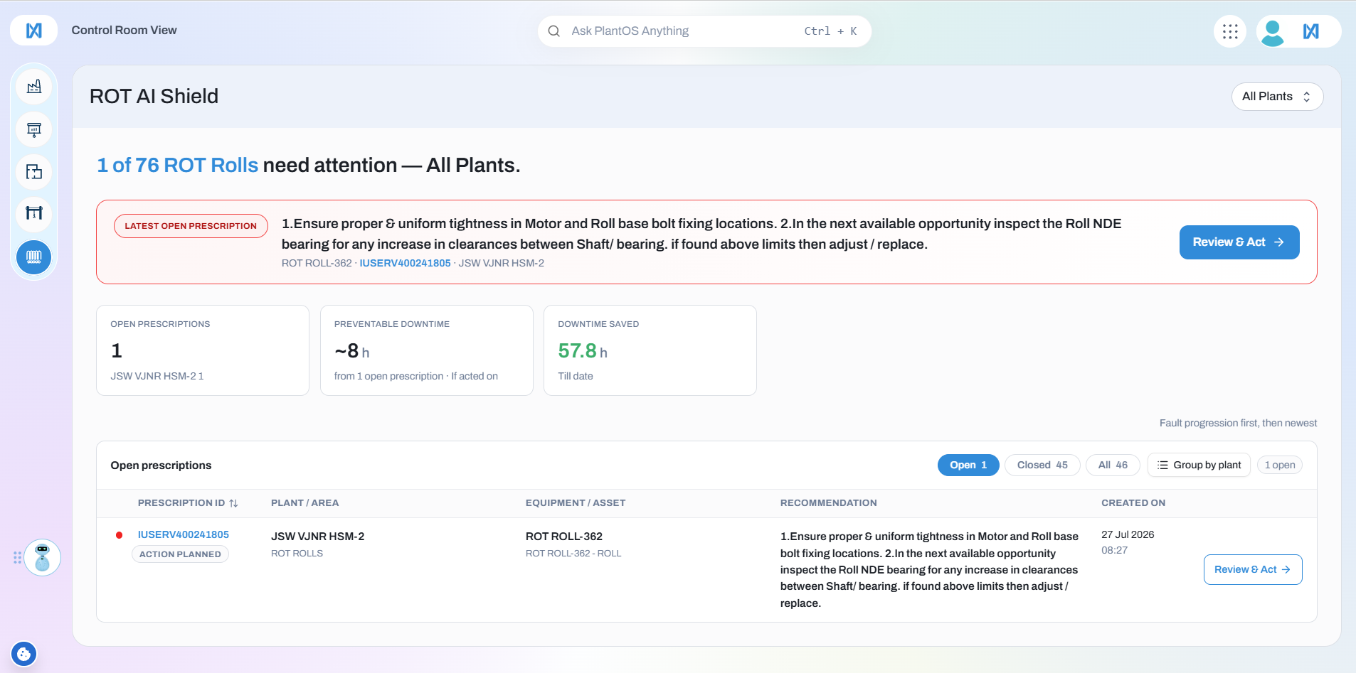 PlantOS dashboard