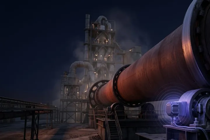 Cement plant with a monitored critical asset