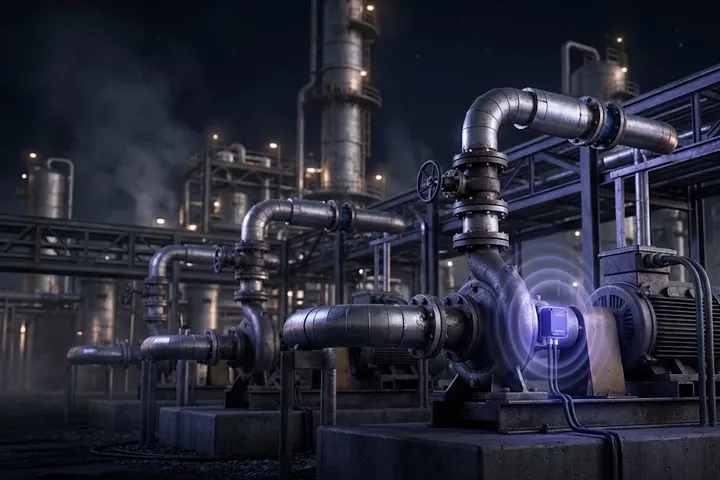 Chemicals plant with a monitored critical asset