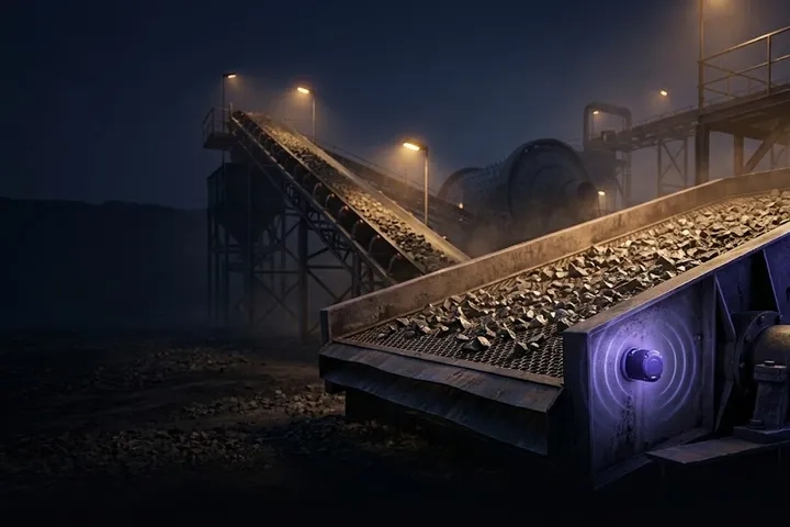 Mining plant with a monitored critical asset