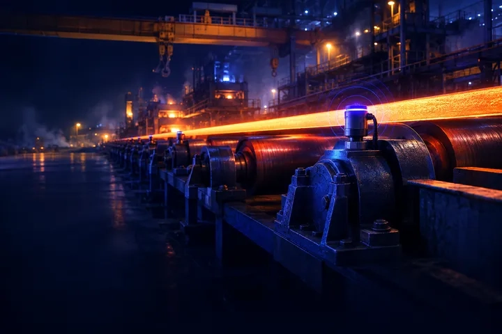 Steel plant with a monitored critical asset
